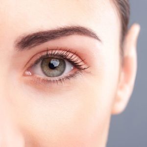 Beautiful healthy girl is staring at something
